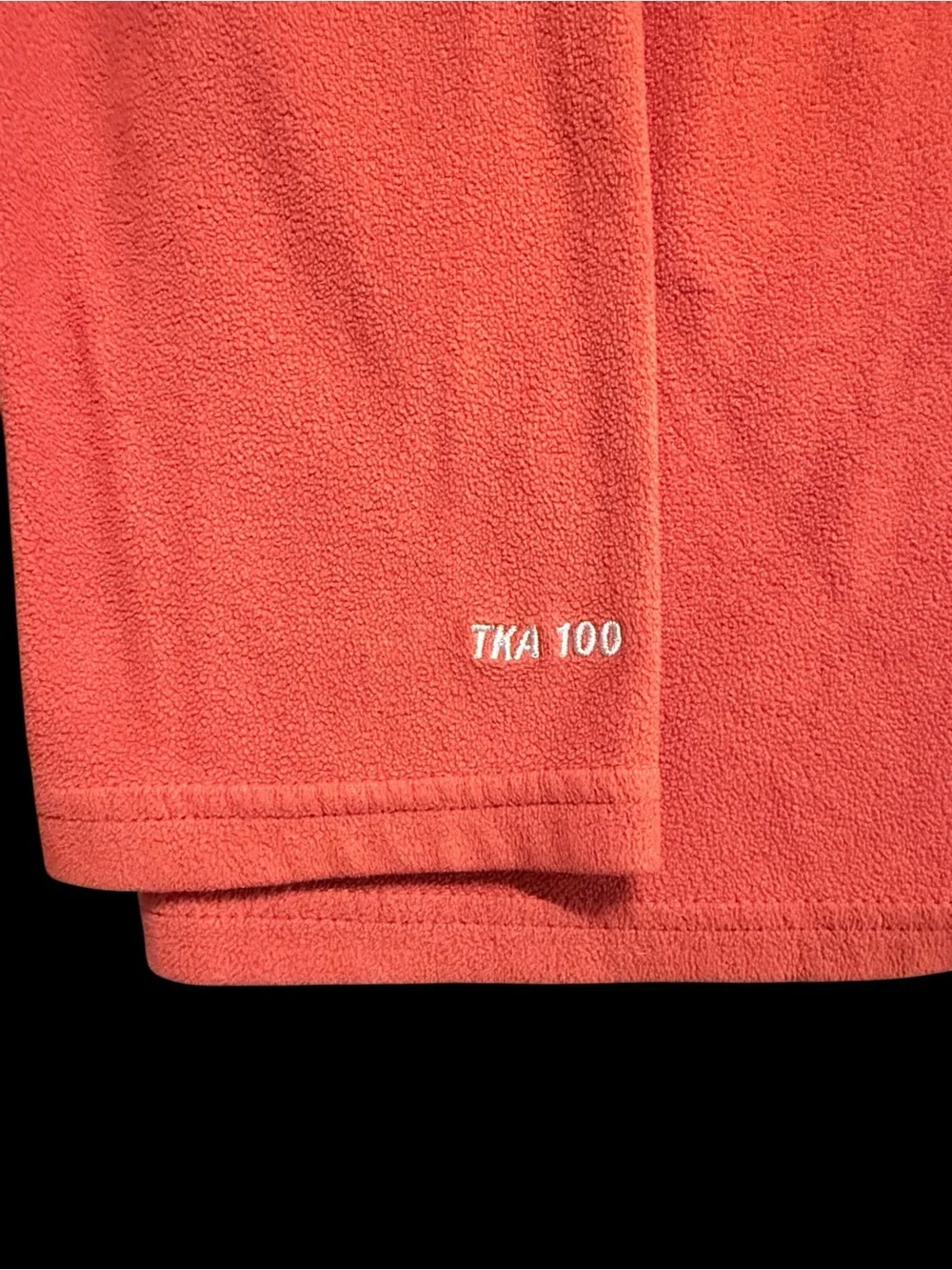 The North Face TKA 100 Fleece Quarter Zip Pullover Mens Medium Orange